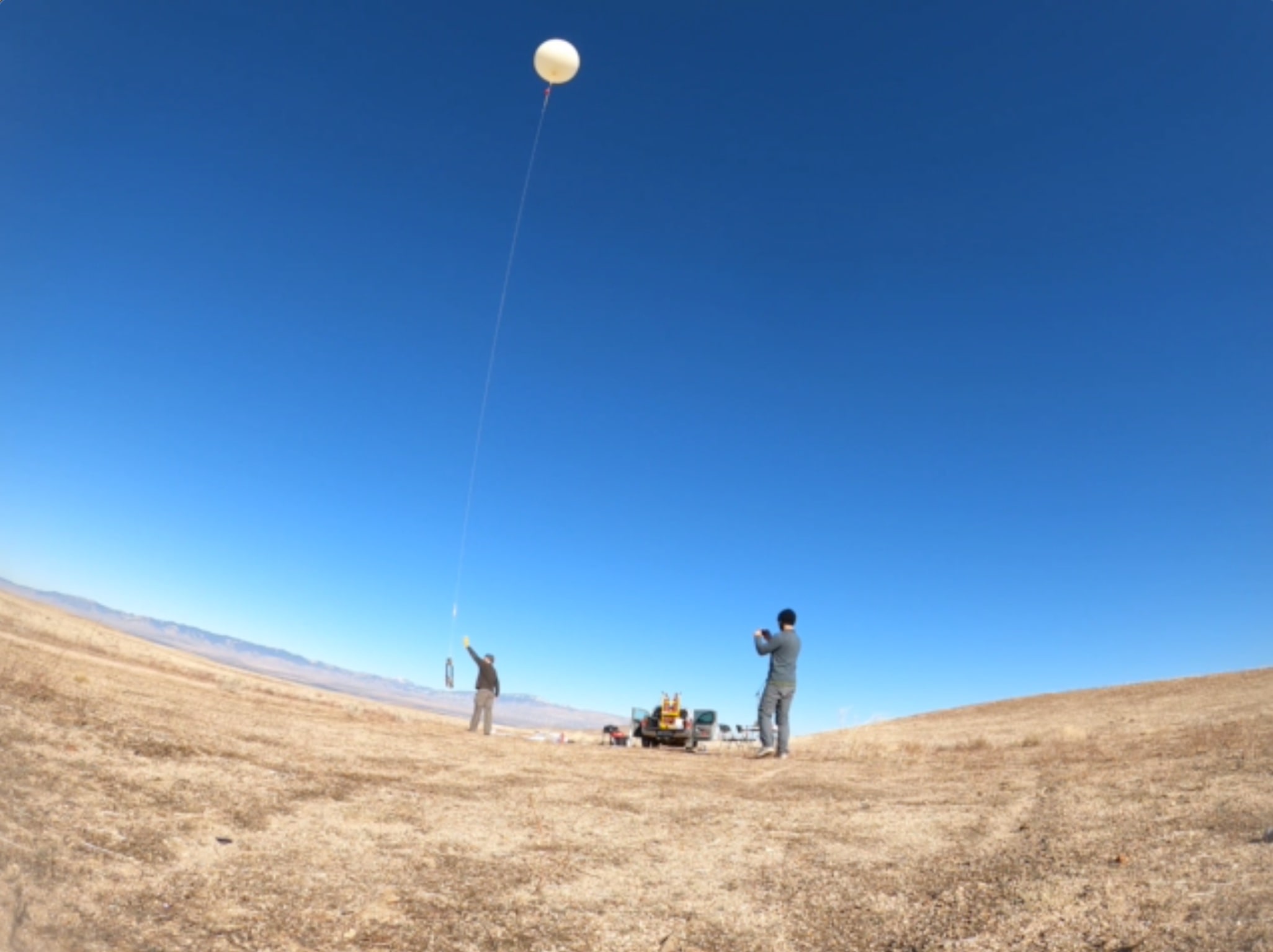 Balloon launch in the early morning